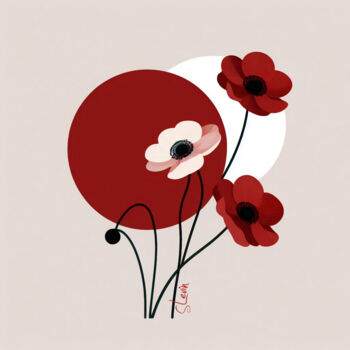 "japanese anemone an…" başlıklı Dijital Sanat Simon Levin tarafından, Orijinal sanat, Dijital Resim
