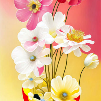 Arts numériques intitulée "anemone" par Simon Levin, Œuvre d'art originale, Peinture numérique