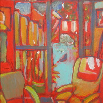 Painting titled "garden view" by Simon Taylor, Original Artwork