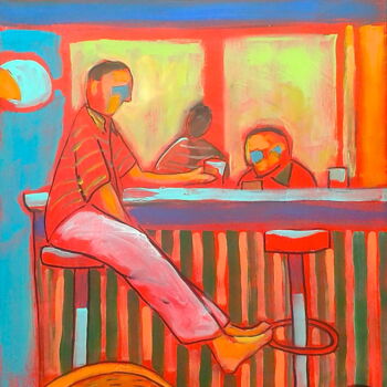 Painting titled "bar" by Simon Taylor, Original Artwork