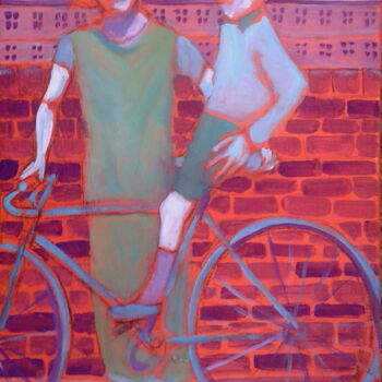 Pittura intitolato "racing bike" da Simon Taylor, Opera d'arte originale