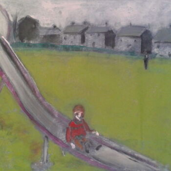 Painting titled "slide" by Simon Taylor, Original Artwork
