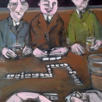 Painting titled "dominoes" by Simon Taylor, Original Artwork