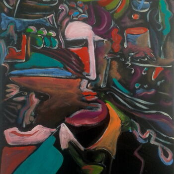 Painting titled "headscape" by Simon Taylor, Original Artwork