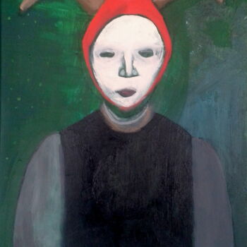 Painting titled "red hat" by Simon Taylor, Original Artwork