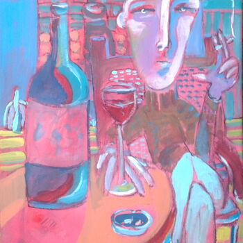 Painting titled "wine" by Simon Taylor, Original Artwork