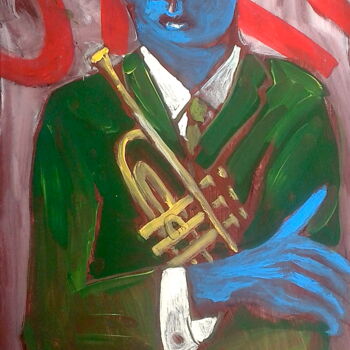 Painting titled "jazz-blue (2)" by Simon Taylor, Original Artwork
