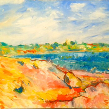 Картина под названием "spanish coast" - Simon Taylor, Подлинное произведение искусства