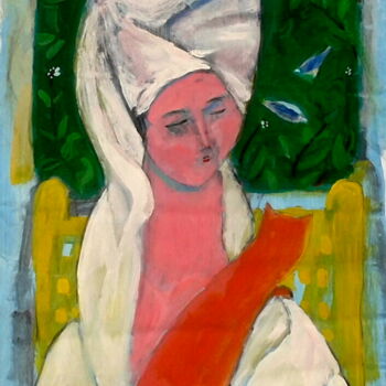 Painting titled "bath robe" by Simon Taylor, Original Artwork