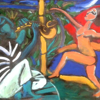 Painting titled "tropical dance" by Simon Taylor, Original Artwork