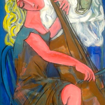 Pintura titulada "cellist" por Simon Taylor, Obra de arte original