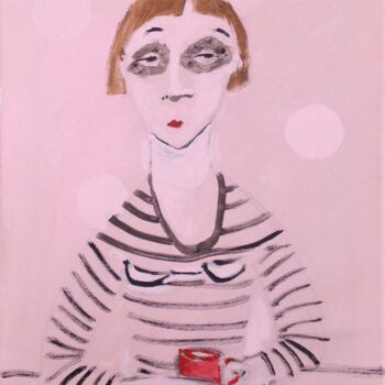 Painting titled "coffee/cigarette" by Simon Taylor, Original Artwork