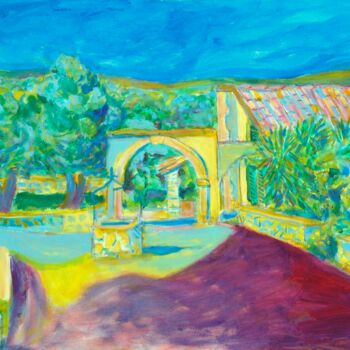 Painting titled "Sicily house" by Simon Taylor, Original Artwork