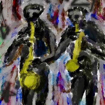 Digital Arts titled "graffiti jazz" by Simon Taylor, Original Artwork, Digital Painting