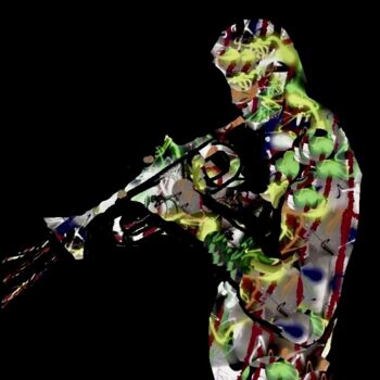 Digital Arts με τίτλο "trumpet" από Simon Taylor, Αυθεντικά έργα τέχνης, Ψηφιακή ζωγραφική