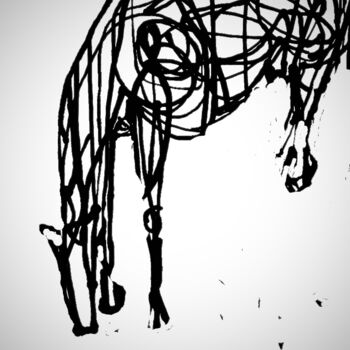 Digitale Kunst mit dem Titel "horse" von Simon Taylor, Original-Kunstwerk, Digitale Malerei