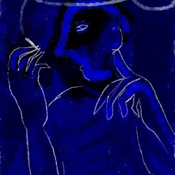 Arte digital titulada "blue smoke" por Simon Taylor, Obra de arte original, Pintura Digital