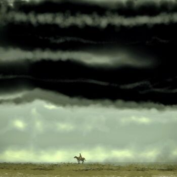 Arte digitale intitolato "man on horse" da Simon Taylor, Opera d'arte originale, Pittura digitale