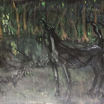 Malerei mit dem Titel "horses 2" von Simon Taylor, Original-Kunstwerk, Acryl
