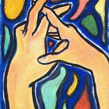 Painting titled "lovers hands" by Simon Taylor, Original Artwork