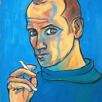 Malarstwo zatytułowany „self portrait 6” autorstwa Simon Taylor, Oryginalna praca