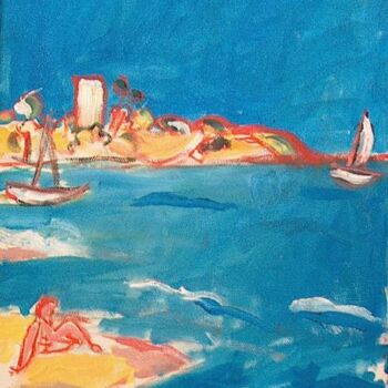 Painting titled "Spanish coast" by Simon Taylor, Original Artwork
