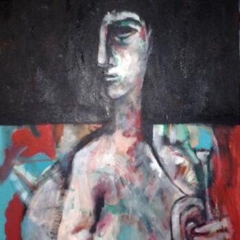Painting titled "Trumpet guy 4" by Simon Taylor, Original Artwork