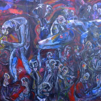 Pintura intitulada "jazz dive" por Simon Taylor, Obras de arte originais