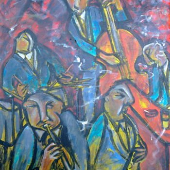 Pintura titulada "jazz dudes 2" por Simon Taylor, Obra de arte original