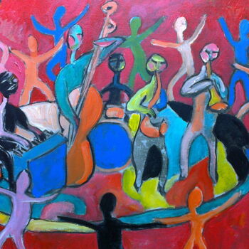 Peinture intitulée "happy jazz" par Simon Taylor, Œuvre d'art originale