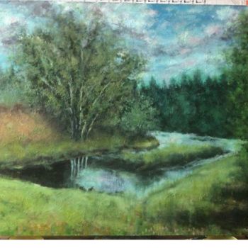 Painting titled "Nature art" by Anna Simonova, Original Artwork, Oil