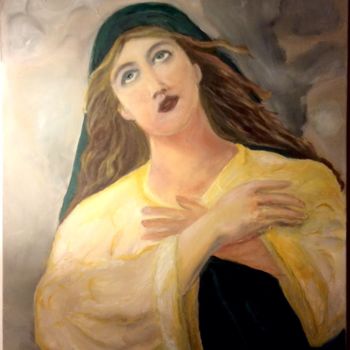 Peinture intitulée "Virgin Mary" par Simona Diaconu, Œuvre d'art originale