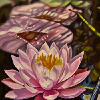 Peinture intitulée "Water Lilies" par Simona Tsvetkova, Œuvre d'art originale, Huile Monté sur Châssis en bois