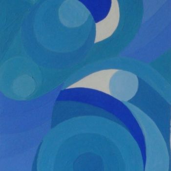 Painting titled "Azul, azul, azul..." by Sdh, Original Artwork, Oil
