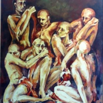 Schilderij getiteld "agony" door Simona Timofei, Origineel Kunstwerk
