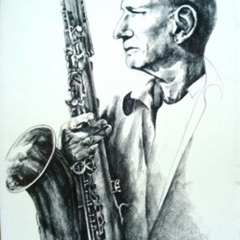 Schilderij getiteld "jazz" door Simona Timofei, Origineel Kunstwerk