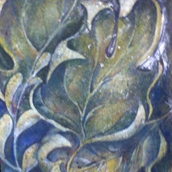 Painting titled "leafs" by Simona Timofei, Original Artwork
