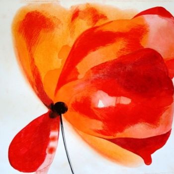 Malerei mit dem Titel "poppy 2" von Simona Timofei, Original-Kunstwerk
