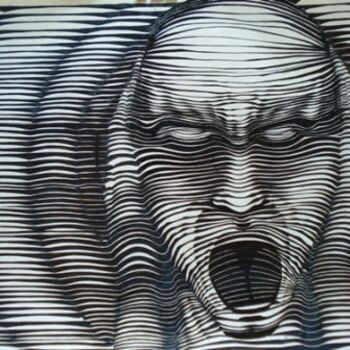 Pintura intitulada "scream" por Simona Timofei, Obras de arte originais