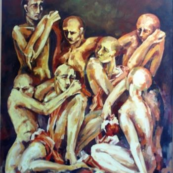 Pittura intitolato "agony" da Simona Timofei, Opera d'arte originale