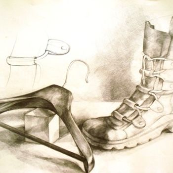 「boot」というタイトルの絵画 Simona Timofeiによって, オリジナルのアートワーク
