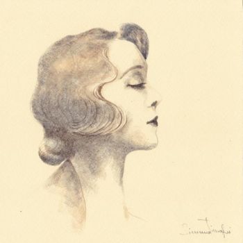 Zeichnungen mit dem Titel "portret 6" von Simona Timofei, Original-Kunstwerk