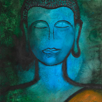 Painting titled "buddha" by S Behrend, Original Artwork, Acrylic