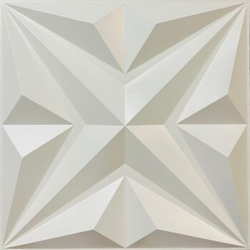 Sculpture titled "White Corners" by Simone De Rosa, Original Artwork, Spray paint Mounted on Wood Panel