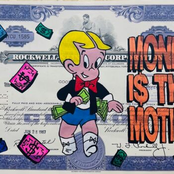 Drawing titled "Money is the Motive" by Simone De Rosa, Original Artwork, Acrylic