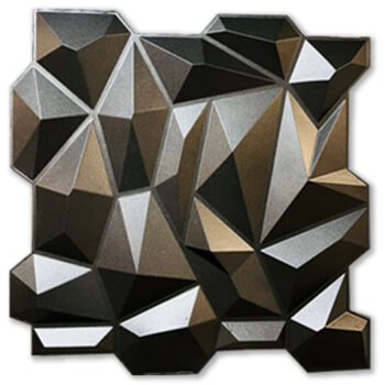 Γλυπτική με τίτλο "Geometric 01" από Simone De Rosa, Αυθεντικά έργα τέχνης, Σπρέι βαφής Τοποθετήθηκε στο Ξύλινο πάνελ