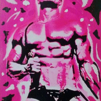 Arts numériques intitulée "PINK BOY HOT" par Simone Lazzarini, Œuvre d'art originale, Émail