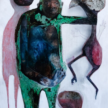 Картина под названием "Senza titolo 2" - Simone Miletta (Mīlĕs), Подлинное произведение искусства, Акрил Установлен на Дерев…