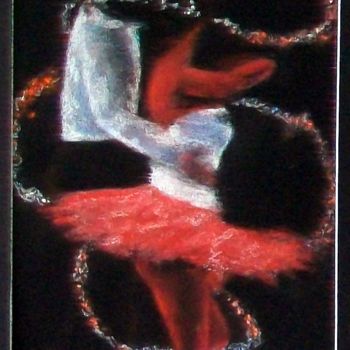 Malerei mit dem Titel "Etoiles-sur-la-glace" von Simone Mugnier, Original-Kunstwerk, Acryl