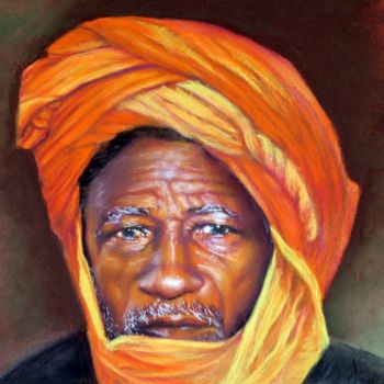 Painting titled "253-Portrait-du-Mal…" by Simone Mugnier, Original Artwork, Pastel